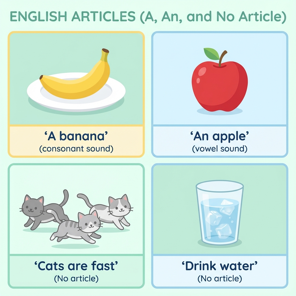 English Articles Guide Illustration