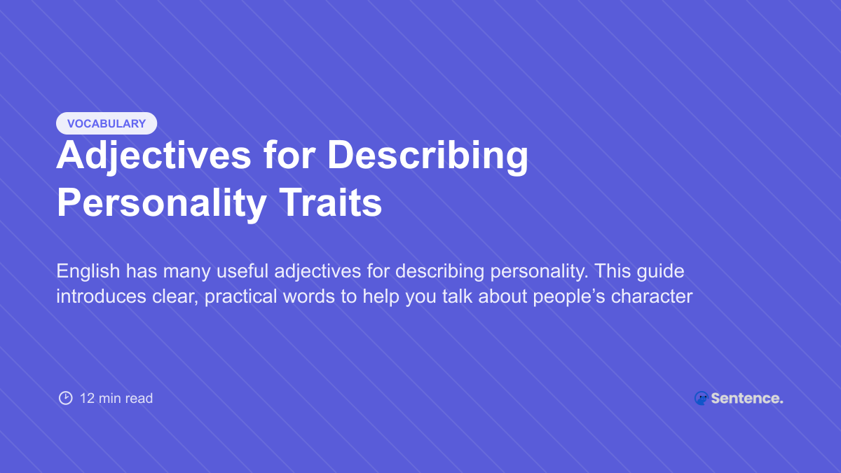 Adjectives for Describing Personality Traits - CatSentence