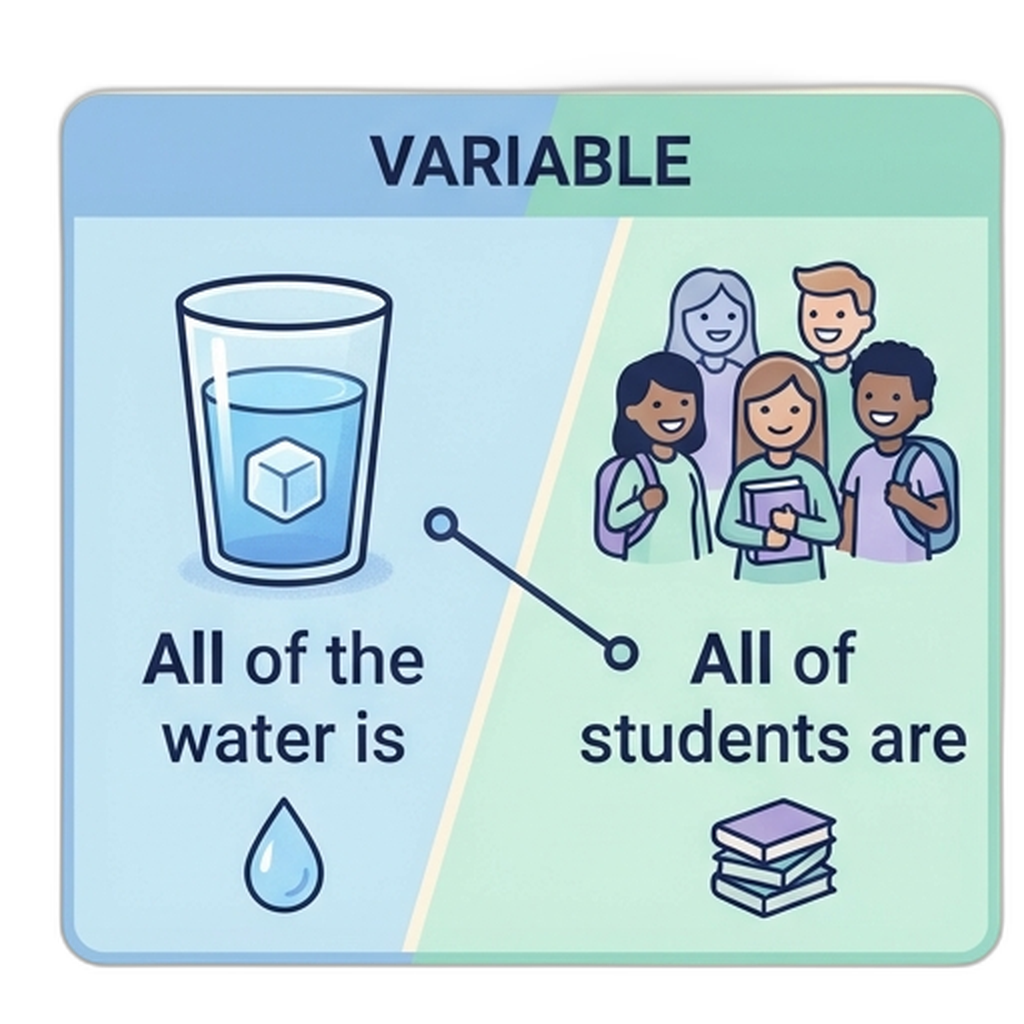 Variable pronouns illustration