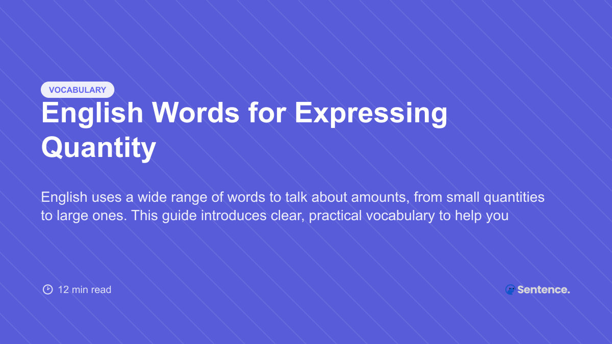 English Words for Expressing Quantity - CatSentence