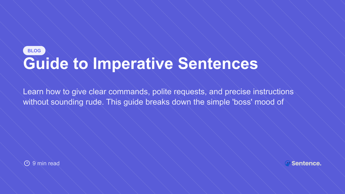 Guide to Imperative Sentences - CatSentence