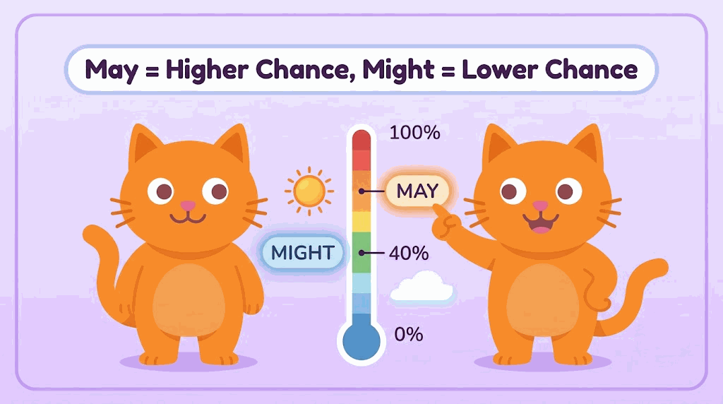 Probability scale may vs might