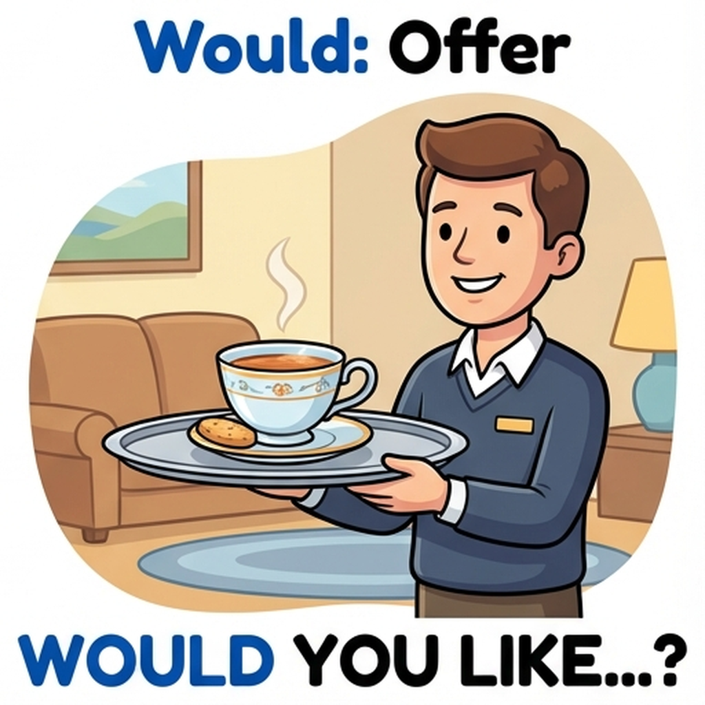 Polite offer illustration