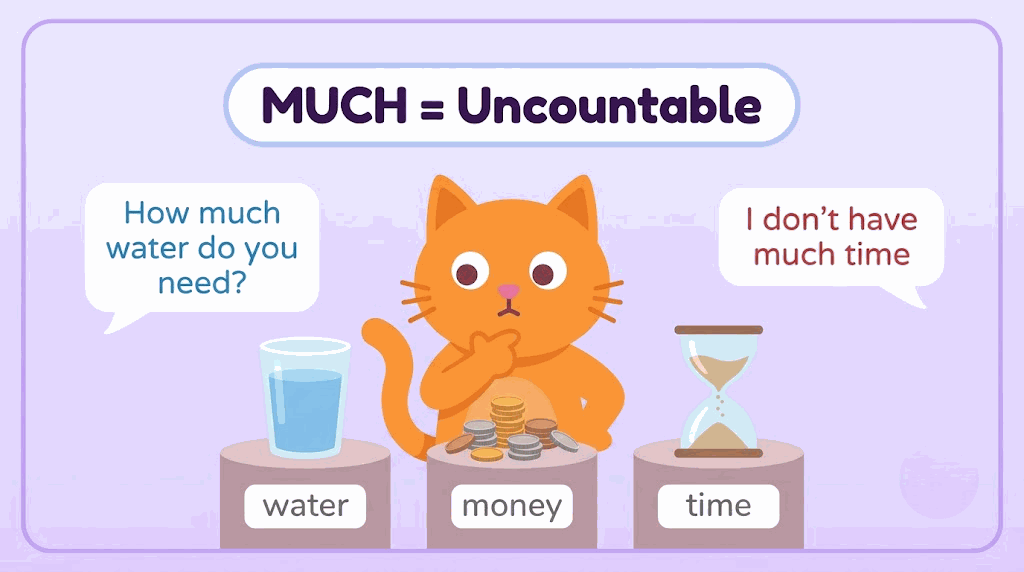Much with uncountable nouns