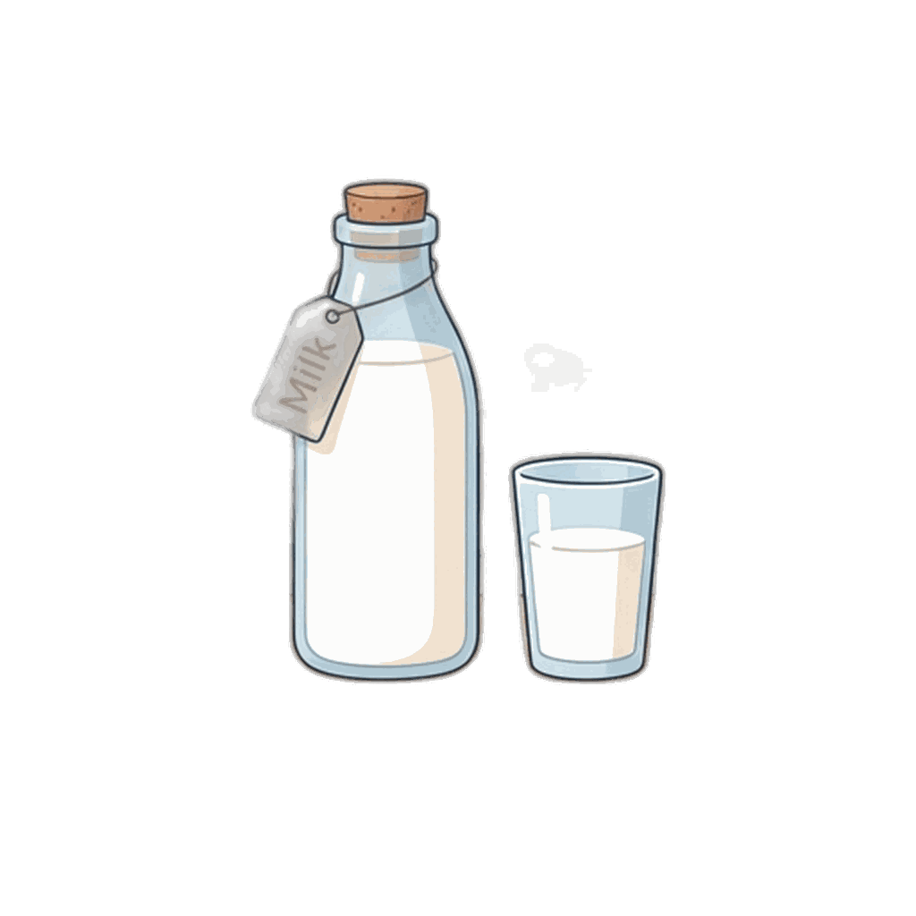 There is some milk illustration