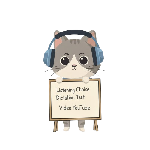 Catsentence Mendengarkan Cat Mascot