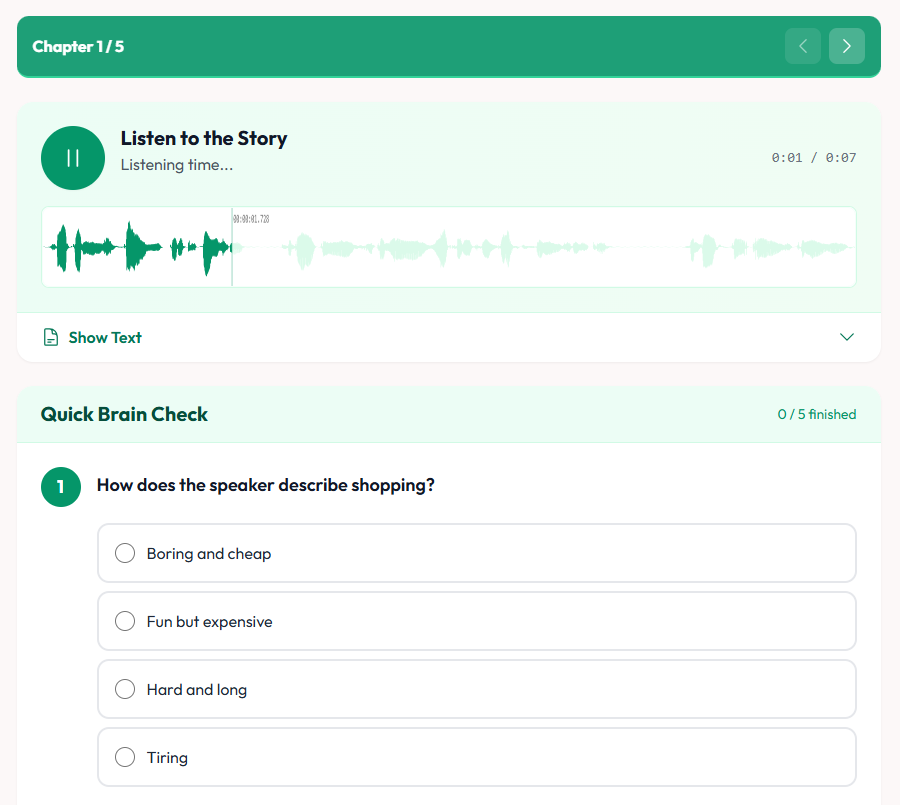 Comprehension Stories