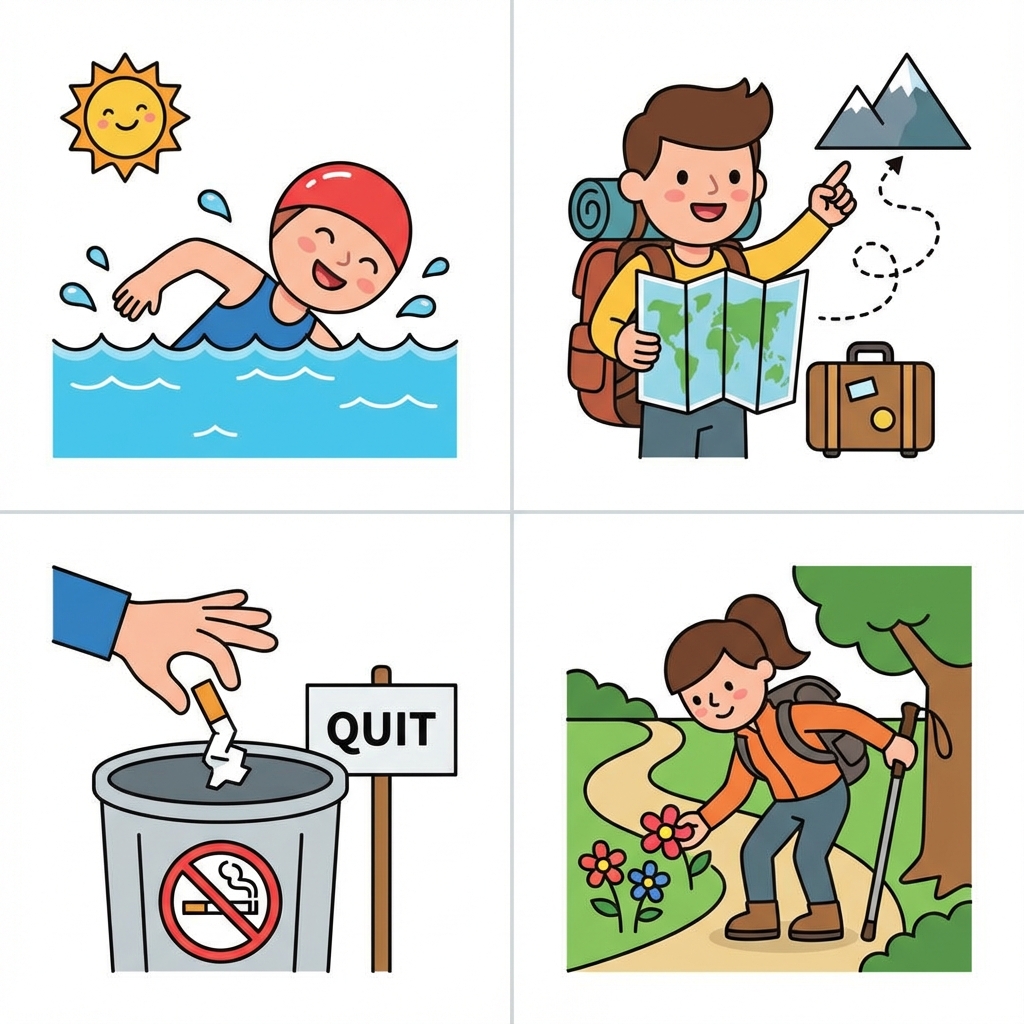 Gerund vs Infinitive Guide Illustration