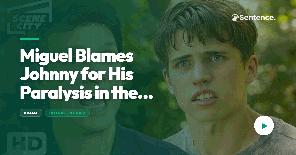 Miguel Blames Johnny for His Paralysis in the Hospital