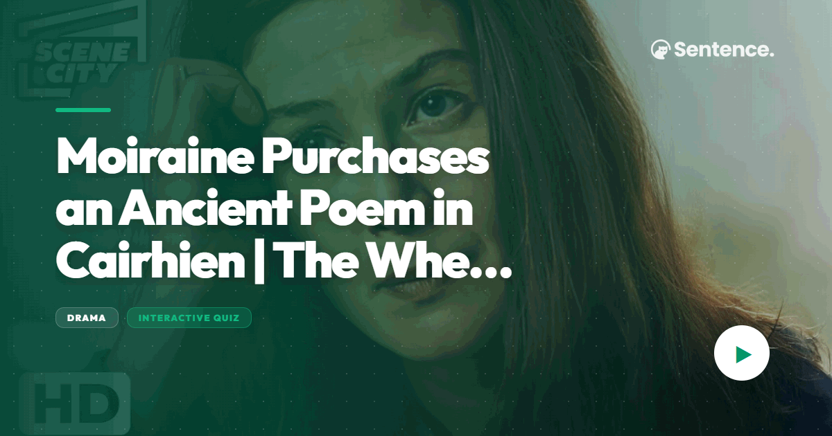 Moiraine Purchases an Ancient Poem in Cairhien | The Wheel of Time (Rosamund Pike)