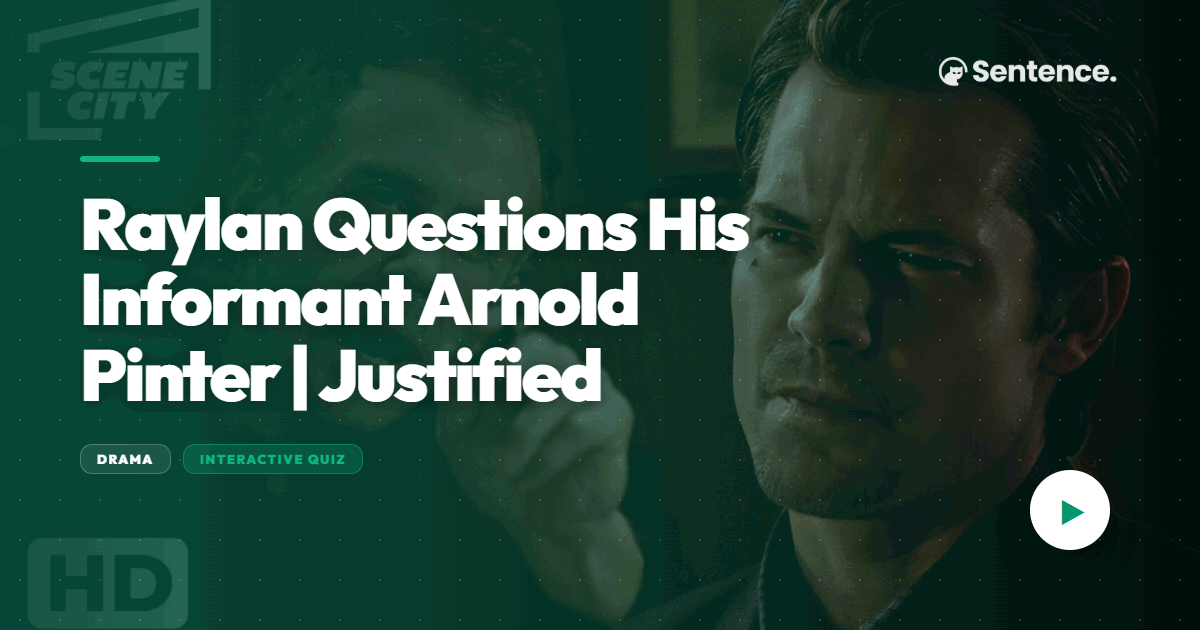 Raylan Questions His Informant Arnold Pinter | Justified