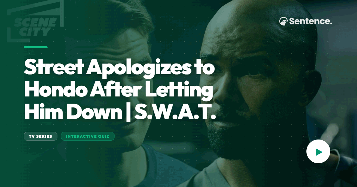 Street Apologizes to Hondo | S.W.A.T.