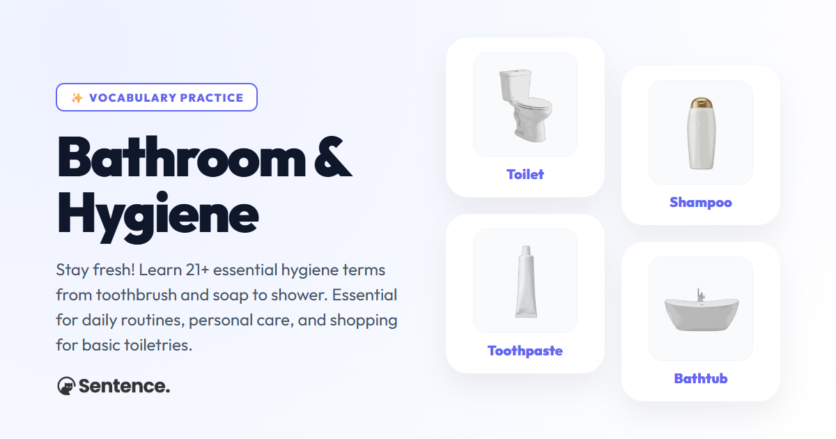 Bathroom & Hygiene Vocabulary