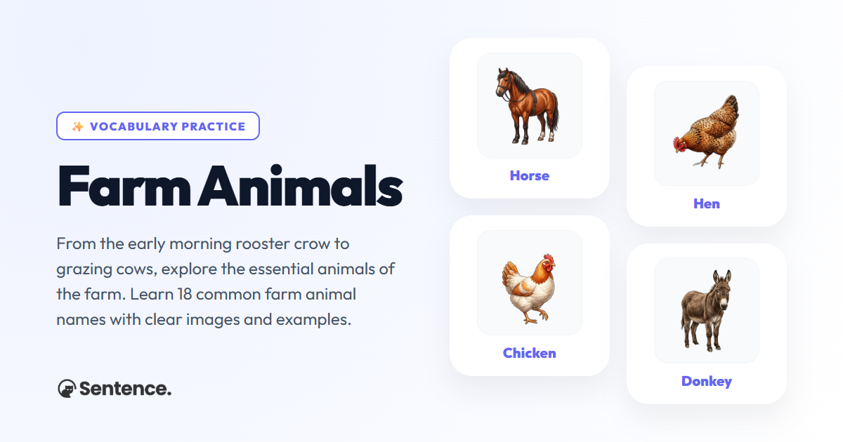 Farm Animals Vocabulary