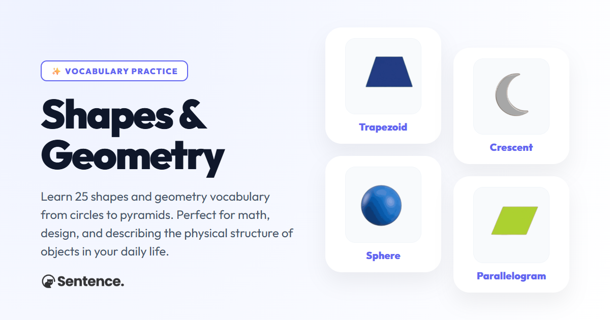 Shapes & Geometry Vocabulary
