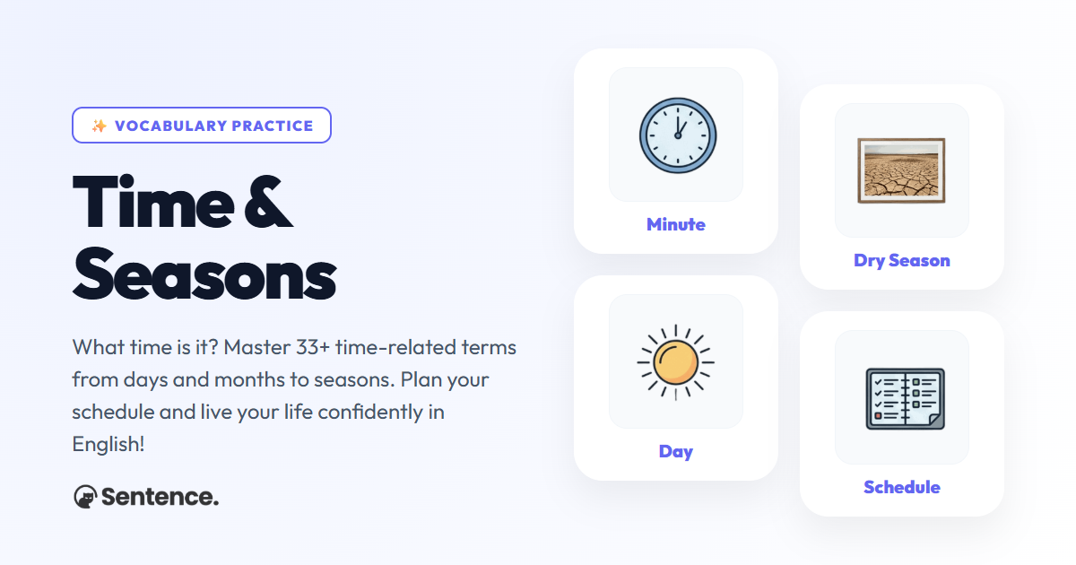 Time & Seasons Vocabulary