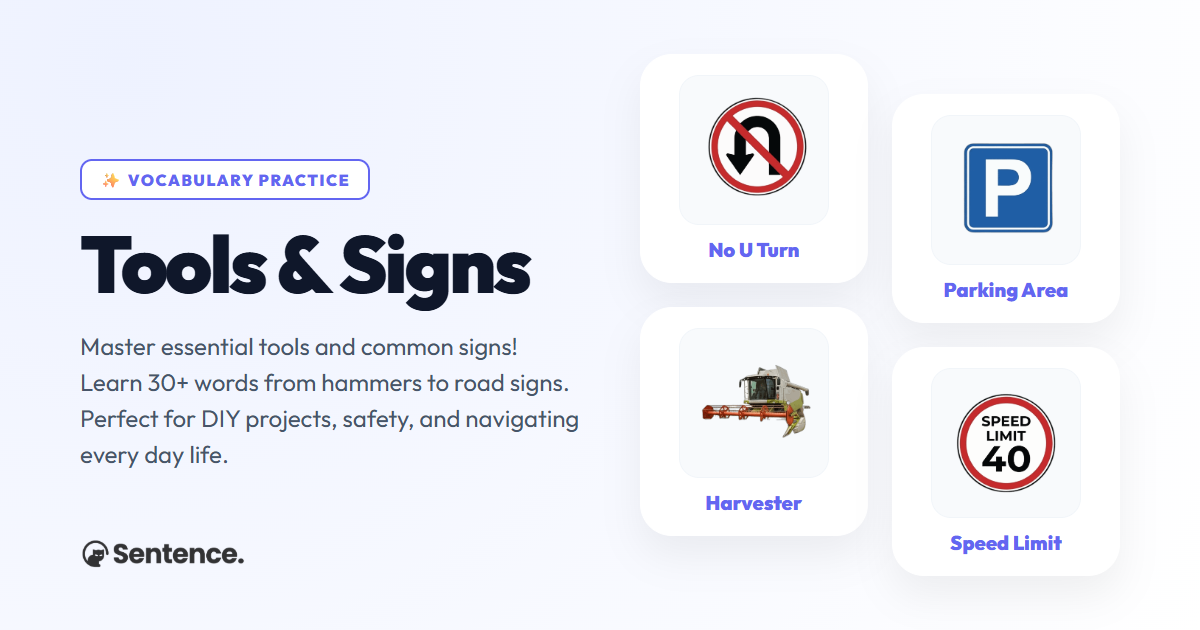 Tools & Signs Vocabulary