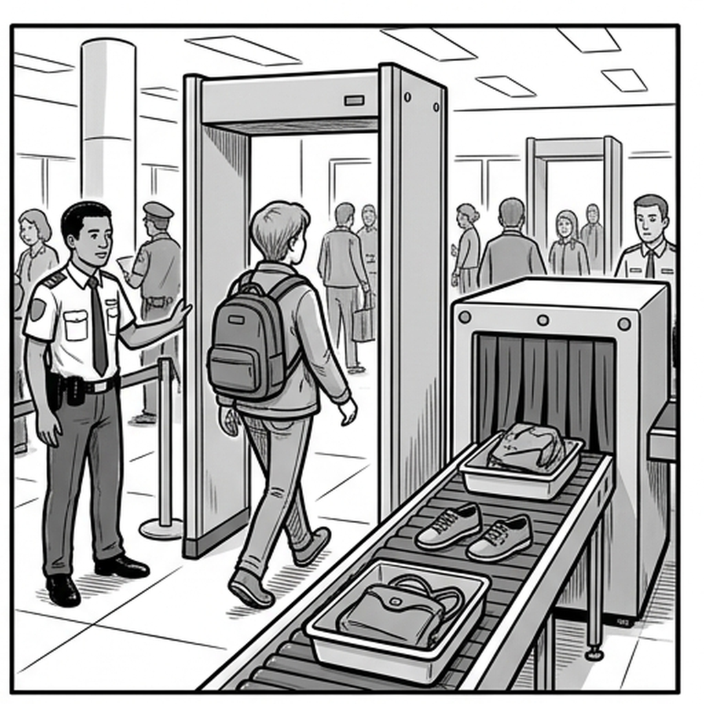 Going through security