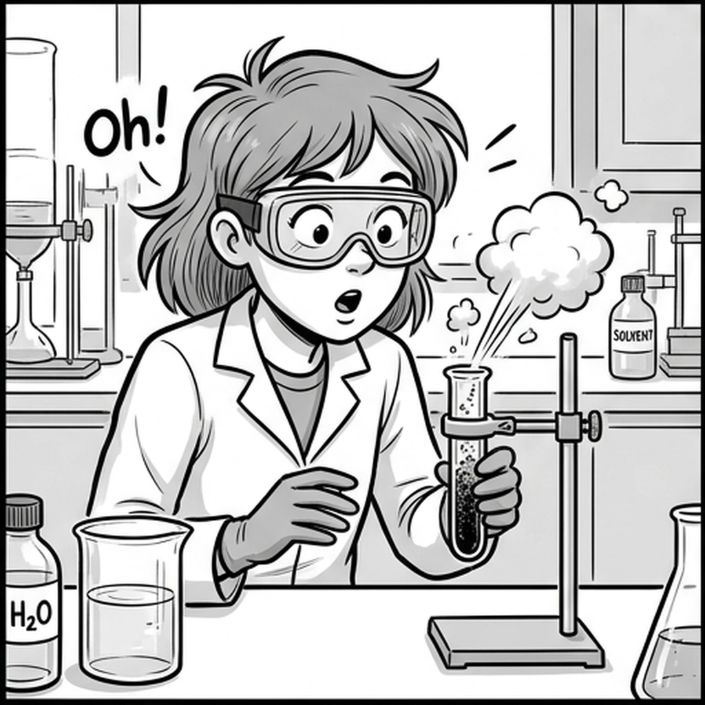 Smoke puffing out of the tube