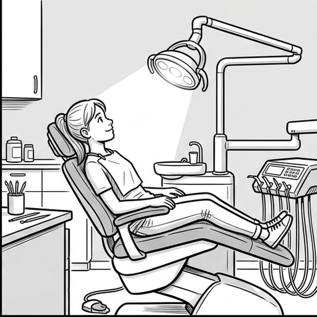 Sitting in the dental chair