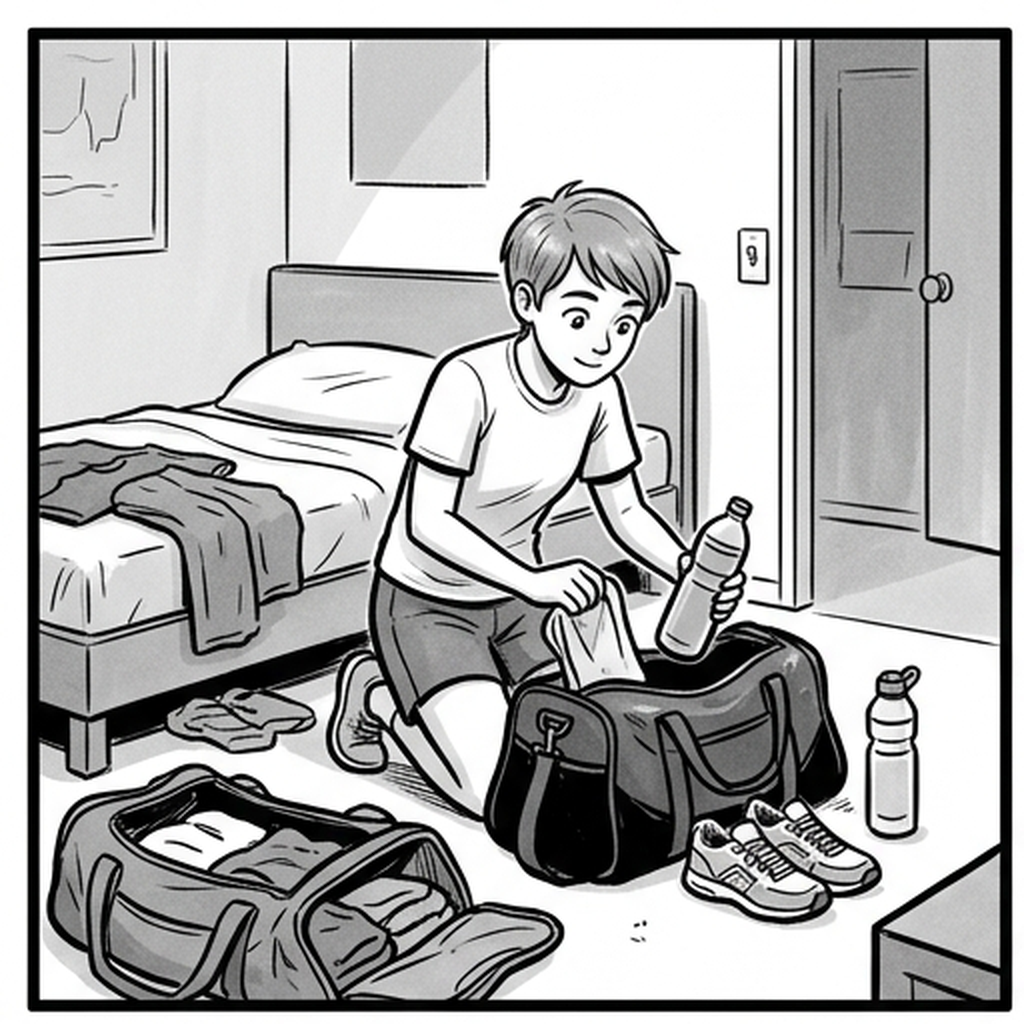Packing a gym bag
