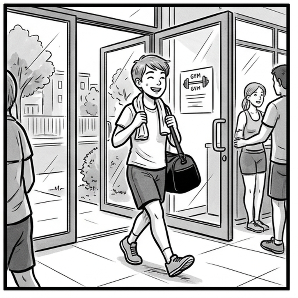 Feeling energized after gym